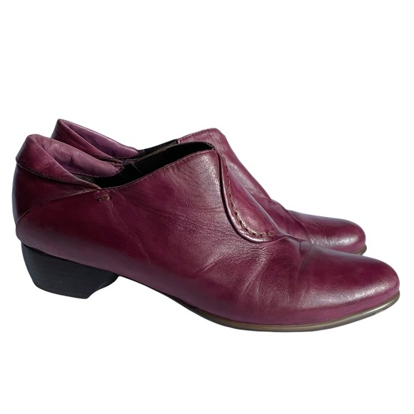Vintage leather pumps in unique merlot colour 37.5 - Picture 1 of 10